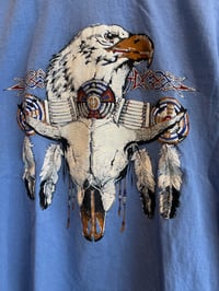 Image 2 of Glittery eagle and skull t shirt 