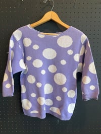 Image 1 of  Purple polka dot sweater