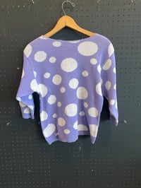 Image 3 of  Purple polka dot sweater