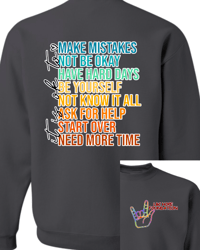 Image 2 of LBCH It's Ok To Awareness Crewneck Sweatshirt