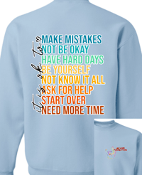 Image 5 of LBCH It's Ok To Awareness Crewneck Sweatshirt