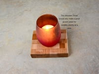 Image 6 of Wooden Checkerboard Trivet made with Cherry and Maple, Small Hot Plate, Accent Plate