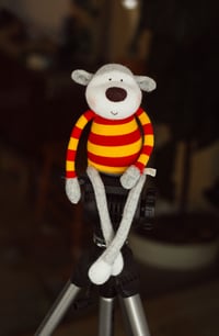 Image 3 of Sylvie - Original Sculpted Sock Monkey Doll