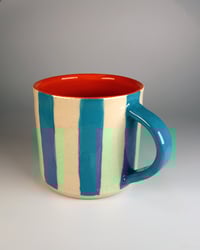Image 1 of Striped Blue Mug