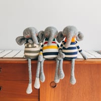 Image 3 of Willie - Sculpted Sock Elephant with Weighted bottom and dangly legs