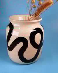 Image 1 of Swirled Black Vase