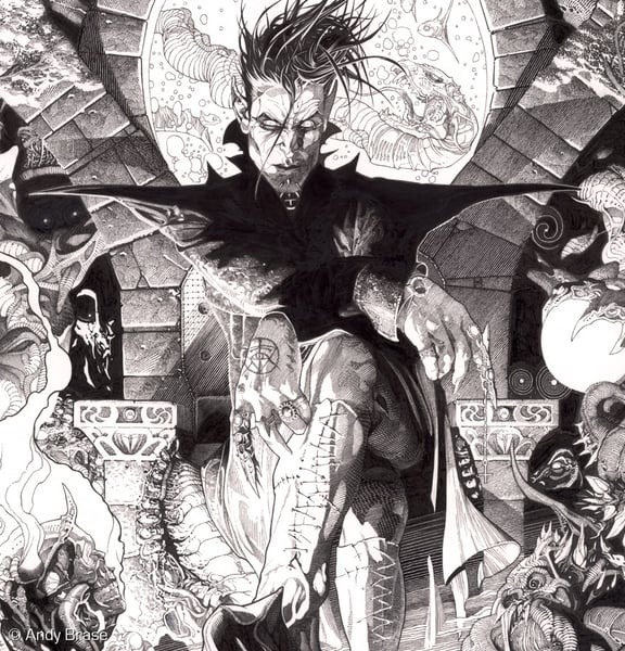 Image of <font color="yellow">*NEW OVERSIZE 17x22 Print</font> Gatekeeper of the Dark- LIMITED