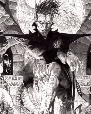 Image of <font color="yellow">*NEW OVERSIZE 17x22 Print</font> Gatekeeper of the Dark- LIMITED