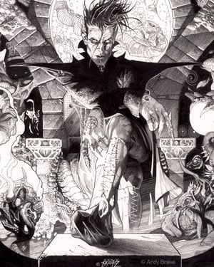 Image of <font color="yellow">*NEW OVERSIZE 17x22 Print</font> Gatekeeper of the Dark- LIMITED