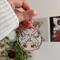 Image 3 of LADS Chibi Kitty Ears Glittered Keyrings