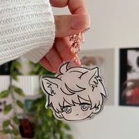Image 5 of LADS Chibi Kitty Ears Glittered Keyrings