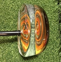 Image 2 of Orange and silver spiral mallet putter