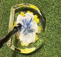 Image 1 of Blue and White floral flat mallet putter