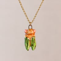 Tan Cicada Necklace