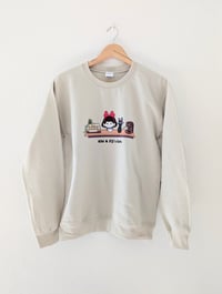 Image 2 of Kiki & Jiji Cozy Cafe Vibes | Studio Ghibli | Unisex Crewneck Sweater 