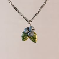 Blueberries and Leaves Necklace