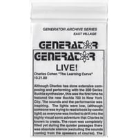 Image 2 of Charles Cohen "Generator Live! 10.21.89" C90 Cassette (Tribe Tapes)