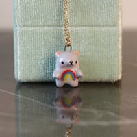 Image 2 of Rainbow Bear Necklace