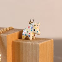 Image 3 of White Circus Cookie Horse Necklace