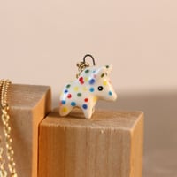 Image 4 of White Circus Cookie Horse Necklace