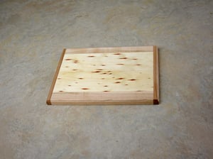 Image of Wooden Trivet made from Cottenwood trimmed in Maple, small hot plate, Accent Plate