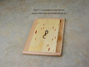 Image of Wooden Trivet made from Cottenwood trimmed in Maple, small hot plate, Accent Plate