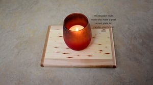 Image of Wooden Trivet made from Cottenwood trimmed in Maple, small hot plate, Accent Plate
