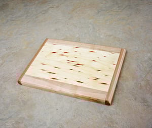 Image of Wooden Trivet made from Cottenwood trimmed in Maple, small hot plate, Accent Plate