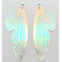 IRIDESCENT CICADA WING EARRINGS
