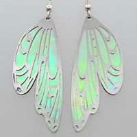IRIDESCENT BUTTERFLY WING EARRINGS