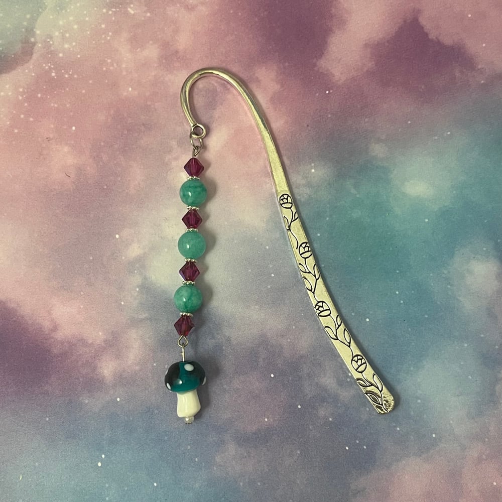 Image of Teal Mushroom Large Bookmark