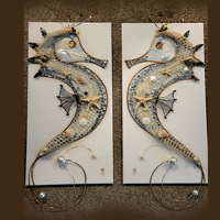 Image 2 of SEAHORSE PAIR ON CANVAS