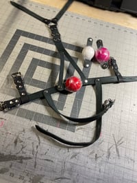 Image 3 of Leather Training Harness Gag version 2 - Interchangeable System