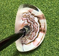 Image 1 of Pink and white hemisphere mallet putter
