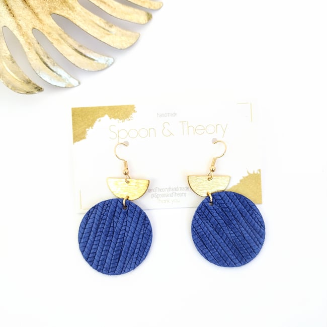 Cantrell Blu Suede Earrings 