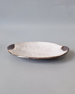 Image of Moon, pinched pottery, ceramic large platter