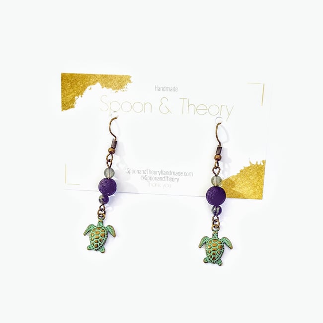 Spoon & Theory Jasper Stone Aromatherapy Diffuser Earrings 