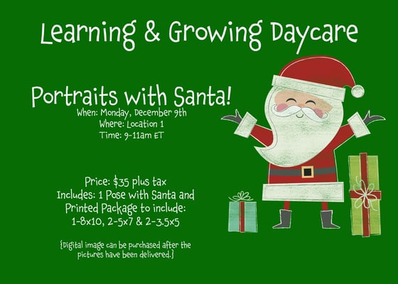 Image of Learning & Growing Daycare Santa Portraits