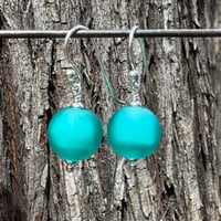 Image 7 of Pale Teal Round Earrings