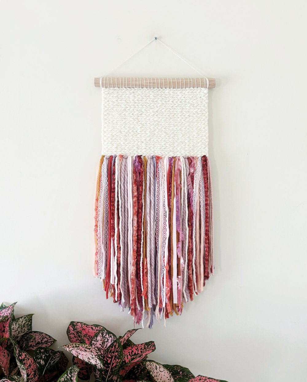 Image of Woven Wall Hanging - Colourful, Boho, Textured (medium).