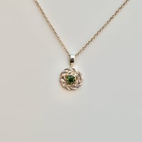 Image 2 of Green Tourmaline Wreath Charm in Mixed Metals