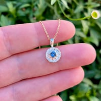 Image 2 of Sapphire Wreath Charm in Mixed Metals
