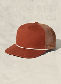 Image 2 of GO FAST (COLOR) - BRUSHED RUST // BRUSHED COTTON ROPE TRUCKER HAT