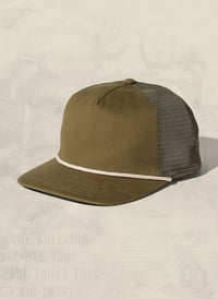 Image 2 of GO FAST (COLOR) - BRUSHED CACTUS // BRUSHED COTTON ROPE TRUCKER HAT