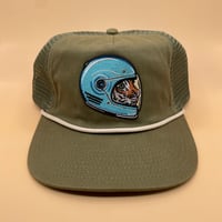 Image 1 of GO FAST (COLOR) - BRUSHED CACTUS // BRUSHED COTTON ROPE TRUCKER HAT