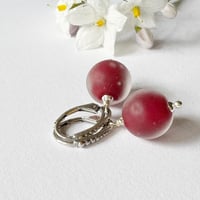 Image 1 of Rich Red Rounds Earrings