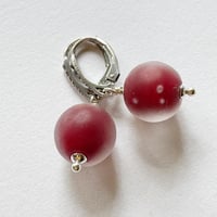 Image 2 of Rich Red Rounds Earrings