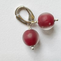 Image 3 of Rich Red Rounds Earrings