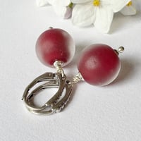 Image 5 of Rich Red Rounds Earrings