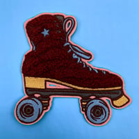 NEW COLORWAY Plum SKATE Chenille Iron-On Patch!